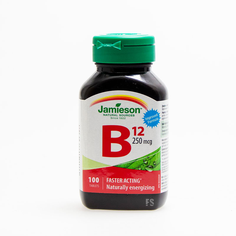 JAMIESON VITAMÍN B12 METYLKOBALAMÍN 250ΜG 100TBL.